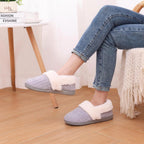 Evshine Women'S Fuzzy Memory Foam Slippers, Closed Back Knit Bedroom Slippers, Slip-On Warm House Shoes For Indoor & Outdoor Comfort