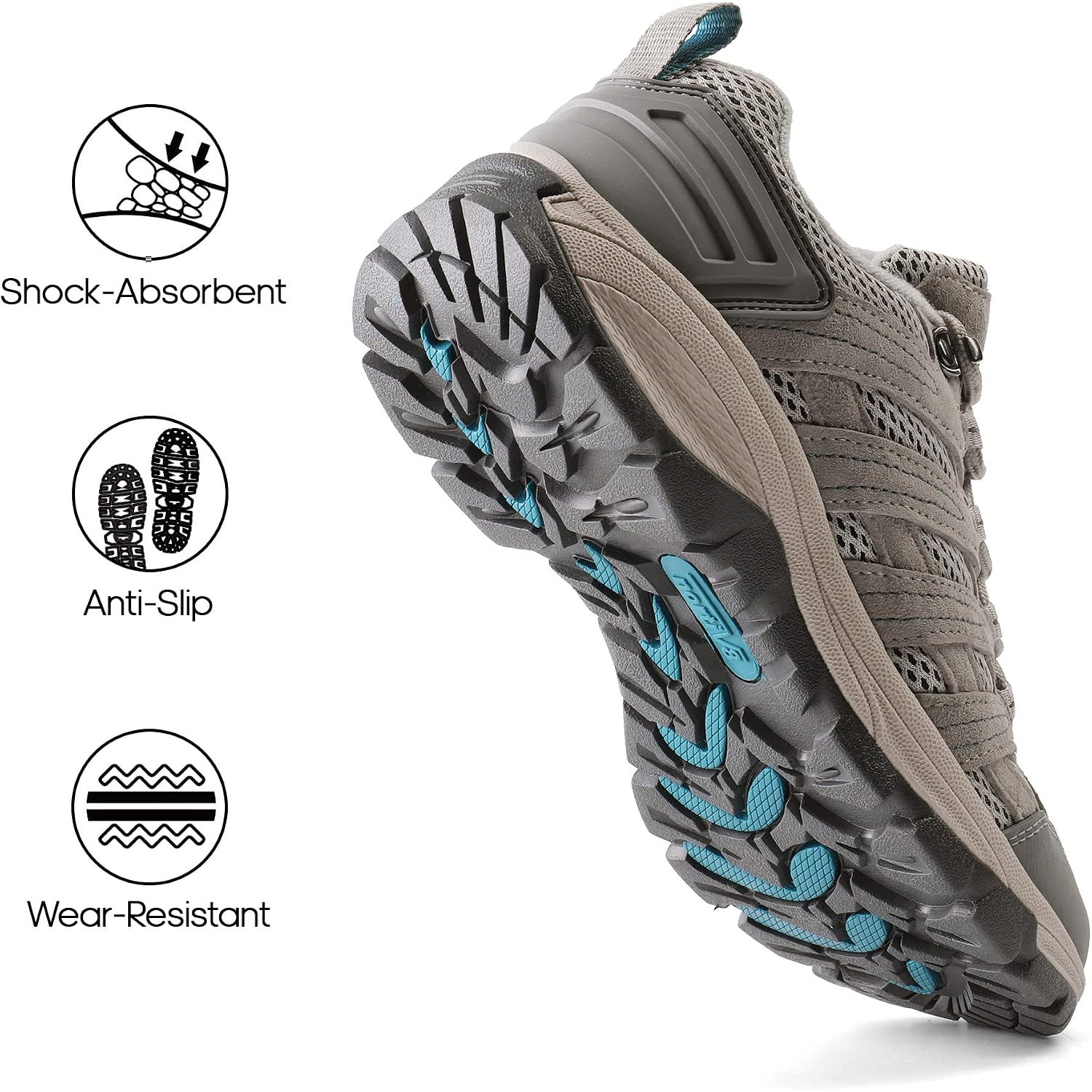 Nortiv 8 Women'S Hiking Shoes Lightweight Breathable Mesh Walking Sneakers Outdoor Work Shoes Wander