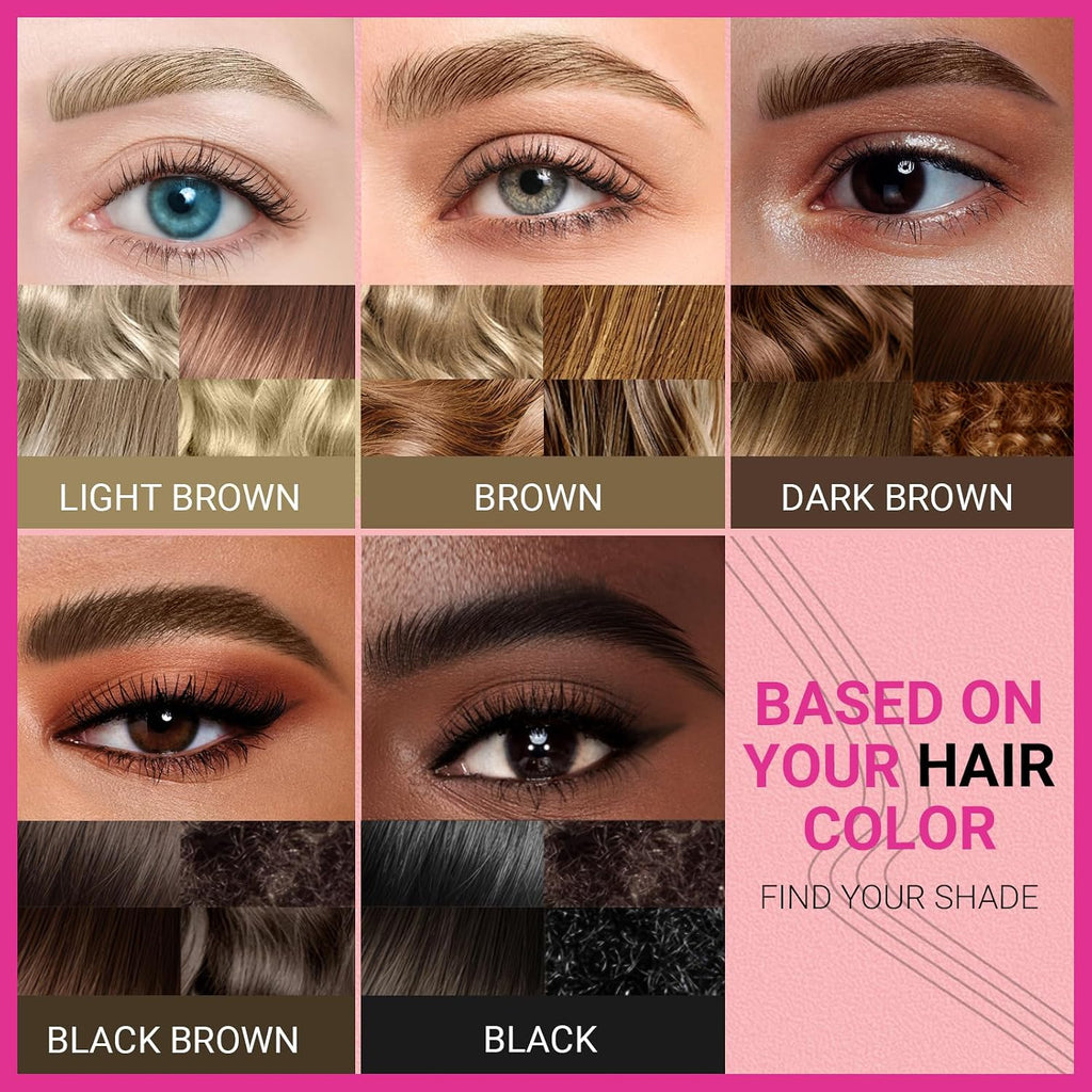 Imethod Microblading Eyebrow Pen - Eyebrow Pencil Magical 2-In-1 Dual-Ended Eye Brow Pencils For Women With 4-Fork-Tip & Precise Brush-Tip Create Natural Hair-Like Brows, Last All-Day, Dark Brown