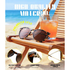 Sunglasses Womens Polarized Sunglasses-Women: Retro Round Sun Glasses with UV400 Protecion Trendy 3 Pack