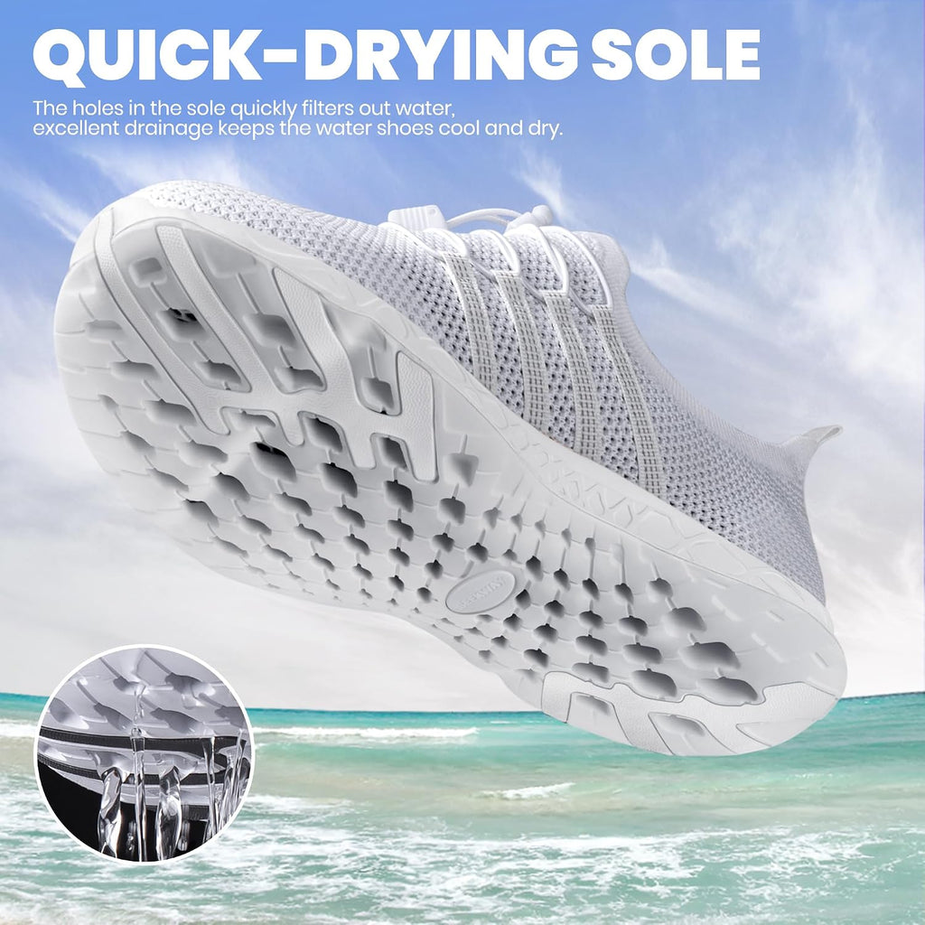 Seekway Mens Womens Water Shoes Quick Dry Aqua Shoes Barefoot For Beach Surf Hiking Pool Water Sports