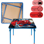 Idea Nuova Marvel Spiderman 3 Piece Children'S Activity Square Table And Chair Set, Ages 3+ (Nn201039)