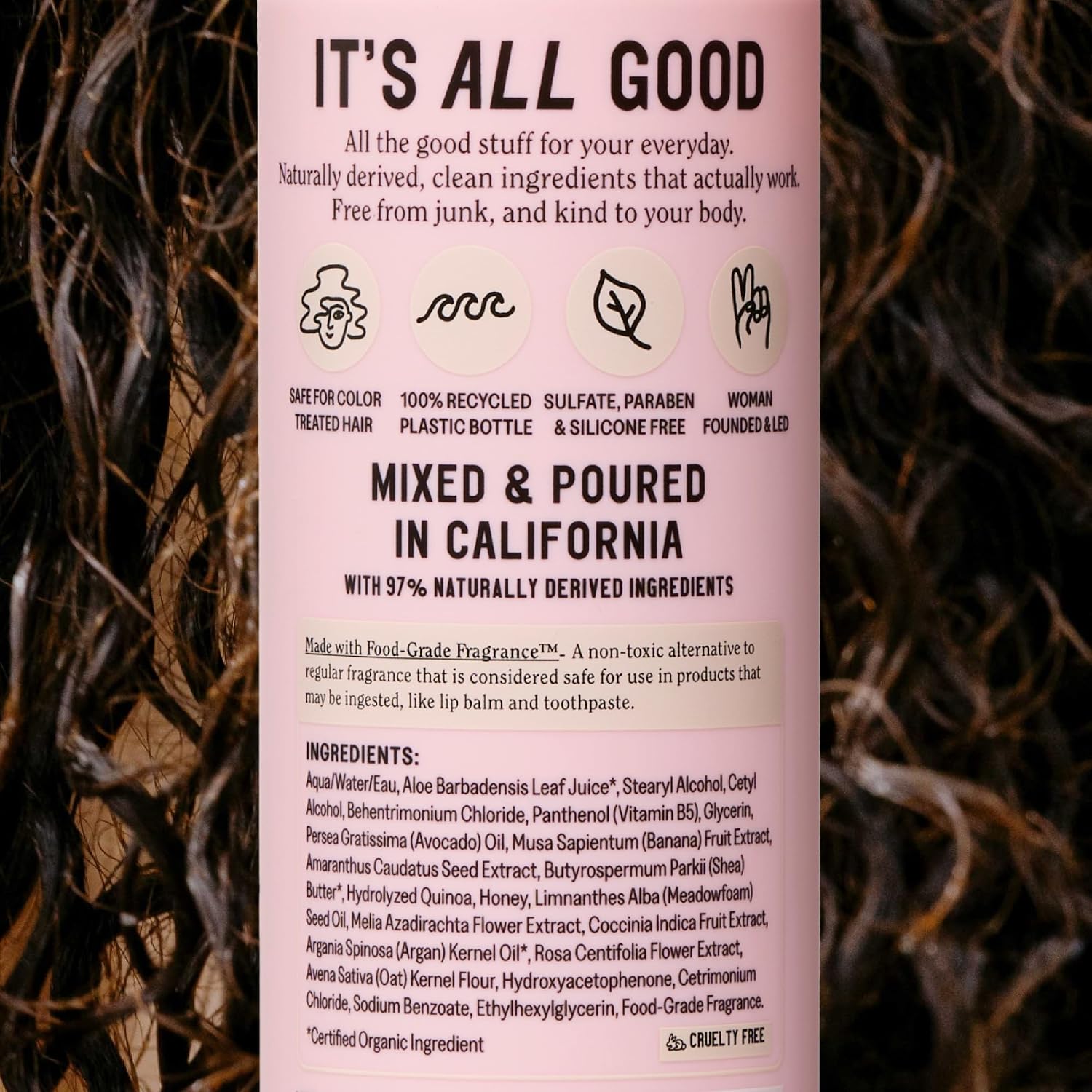 California Naturals Leave-In Conditioner For Dry Hair, Lightweight Hair Treatment With Rose Water And Argan Oil, Color Safe, Paraben & Sulfate Free, Natural, Vegan, For All Hair Types, 6 Fl Oz