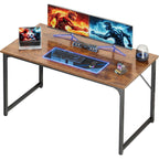 47 X 24 Inch Computer Desk With Deeper Desktop, Gaming Office Writing Work Desk For Home Office, Study, Bedroom, Work From Home, Metal Frame, Rustic Brown