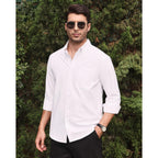 Alimens & Gentle Mens Solid Oxford Shirt Long Sleeve Dress Shirt Work Casual Button Down Shirts With Pocket