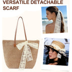 Straw Beach Tote Bag For Women: 2026 Large Woven Handbag With Zipper, Perfect For Vacation, Travel And Summer Pool