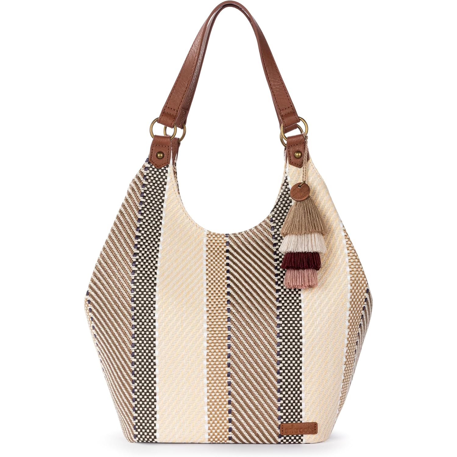 Sakroots The Sak Roma Shopper Shoulder Bag Large Purse & Tote Bag with Double Straps & Zipper Pockets for Everyday & Travel