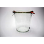 WECK Canning Jars 742 Mold Jars made of Transparent Glass - Eco-Friendly Canning Jar - Storage for Food, Yogurt with Air Tight Seal and Lid - 1/2 Liter Tall Jar Set - (2 Jars)