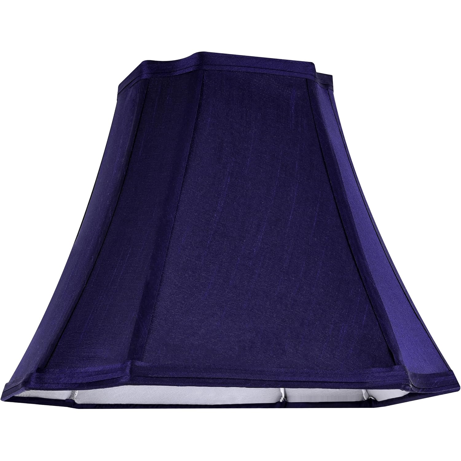 Go&So Square Lamp Shade For Table Lamps,6.5"X13.2"X10.6" Blue Lamphade Bell | 0.41" Spider,Blue,Natural Faux Silk,Medium Deco Lamp Shade Replacement For Small Floor Lamps Living Room,Fold Easy Assembly