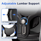 Marrap Ergonomic Office Chair, Mesh Desk Chair With 3D Armrests, Adjustable Lumbar Support And Headrest, 90-120° Rocking Function, Black