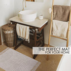 KIBAGA Beautiful Boho Rug with Tassels for Your Bathroom - Soft 2 x 3 ft. Cotton Rug Fits Perfectly Into Your Bath - Washable, Non-Slip Mat Ideal to Enhance Any Modern Home Decor, 24 x 36 inch