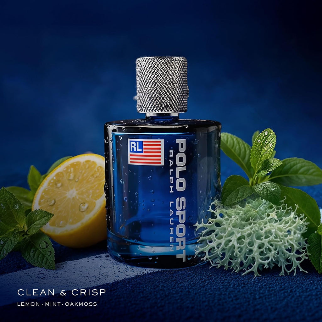 Ralph Lauren Fragrances - Polo Sport - Eau De Toilette - Men'S Cologne - Fresh & Clean - With Oak, Citrus, And Mint - Medium Intensity