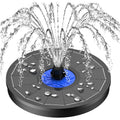 Szmp Solar Fountain Upgrade, 3.5W Solar Powered Bird Bath Fountains With Flower, Outdoor Water Feature Solar Pump With 7-In-1 Nozzles, 4 Fixed Pipes For Humingbirds, Garden, Pool, Pond, And Fish Tank