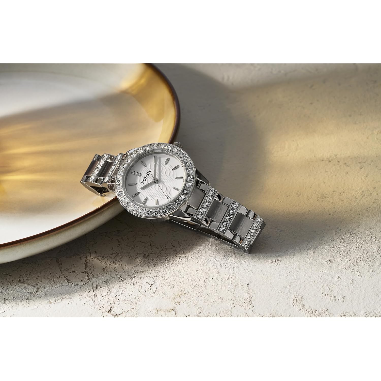 Fossil Women'S Watch, Jesse Quartz Stainless Steel Three-Hand Watch For Women