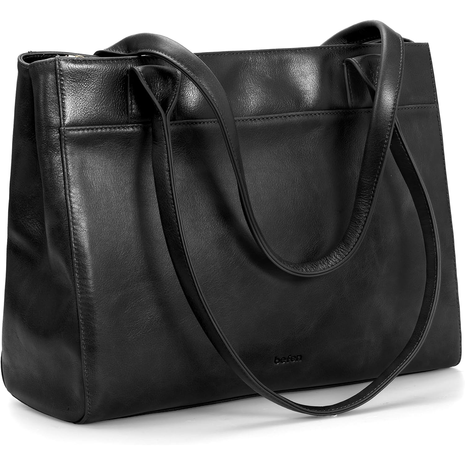 Genuine Leather Tote Bag For Women Small Tote Bag With Zipper Work Purse With Compartment Purses And Handbags For Travel