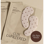 + Lux Unfiltered Iced Latte Cooling Under Eye Patches - Anti-Slip Caffeine Infused Korean Eye Mask - Reduces Puffiness, Brightens & Hydrates - Niacinamide & Hyaluronic Acid - Vegan - 10 Pairs