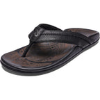 Olukai Hiapo Men'S Leather Beach Sandal, Crafted Materials, Lightweight & Durable, All-Day Comfort & Support