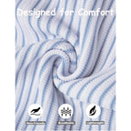 Coofandy Mens Knit Button Down Shirts Short Sleeve Polo Shirt Vintage Striped Casual Shirts
