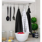 Utopia Towels - Kitchen Towels 12 Pack, 15 x 25 Inches, 100% Ring Spun Cotton Super Soft and Absorbent Linen Dish, Tea and Bar Towels Set, Black