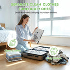 15 Pack Vacuum Seal Bags For Clothing Travel With -60000Pa Usb Pump, Save 80% Of Space For Clothes (15 Combo Size)