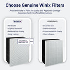 Genuine Winix 115115 Replacement Filter A For C535, 5300-2, P300, 5300, White/Black