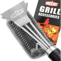 Grillart Grill Brush And Scraper Bbq Brush For Grill, Safe 18" Stainless Steel Woven Wire 3 In 1 Bristles Grill Cleaning Brush, Br-4516
