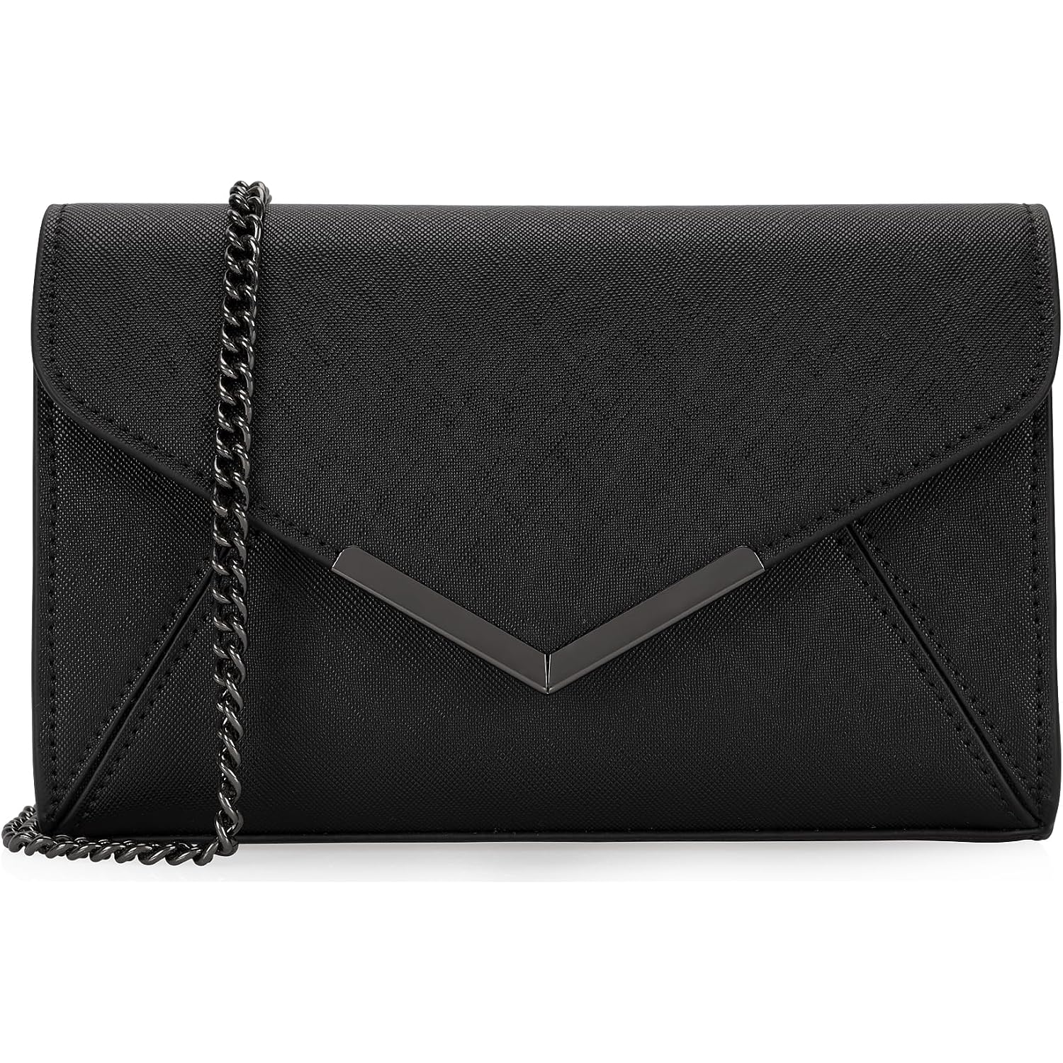 Dexmay Women Envelope Clutch Faux Saffiano Leather Evening Handbag Foldover Clutch Bag Formal Dressy Purse