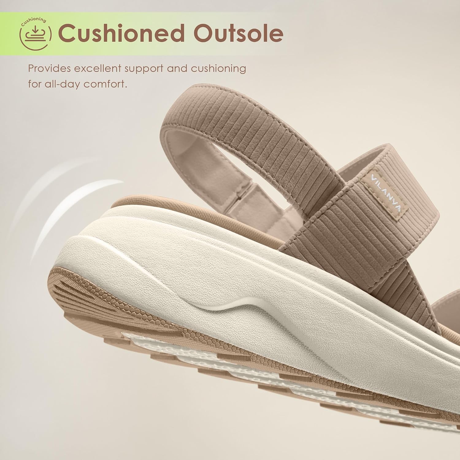 Vilanva Women'S Platform Sandals With Arch Support For Plantar Fasciitis Relief Comfortable Cushioned Walking Sandals With Casual Backstrap For 2026 Summer Trendy Outfits