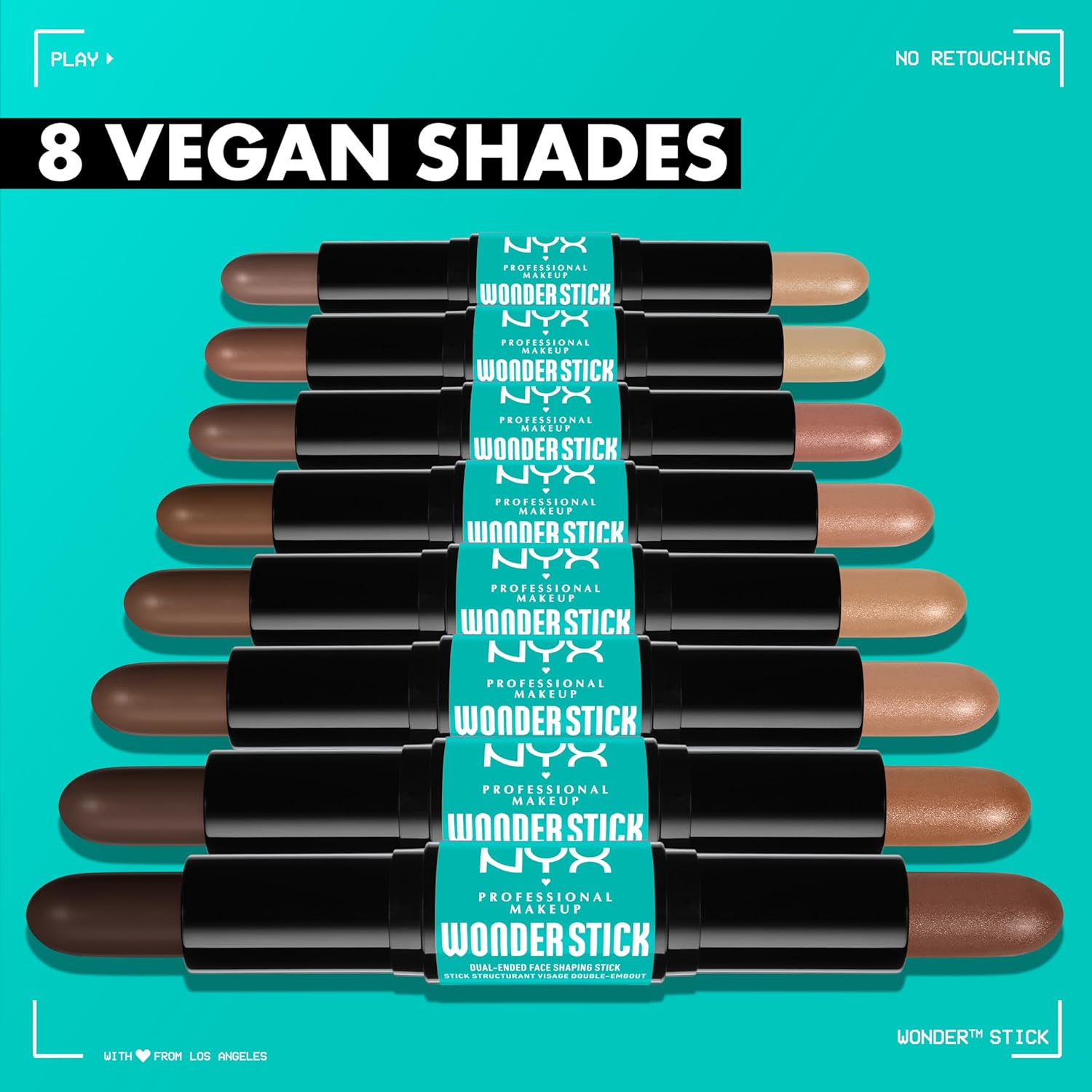 NYX PROFESSIONAL MAKEUP Wonder Stick, Face Shaping & Contouring Stick - Universal Light