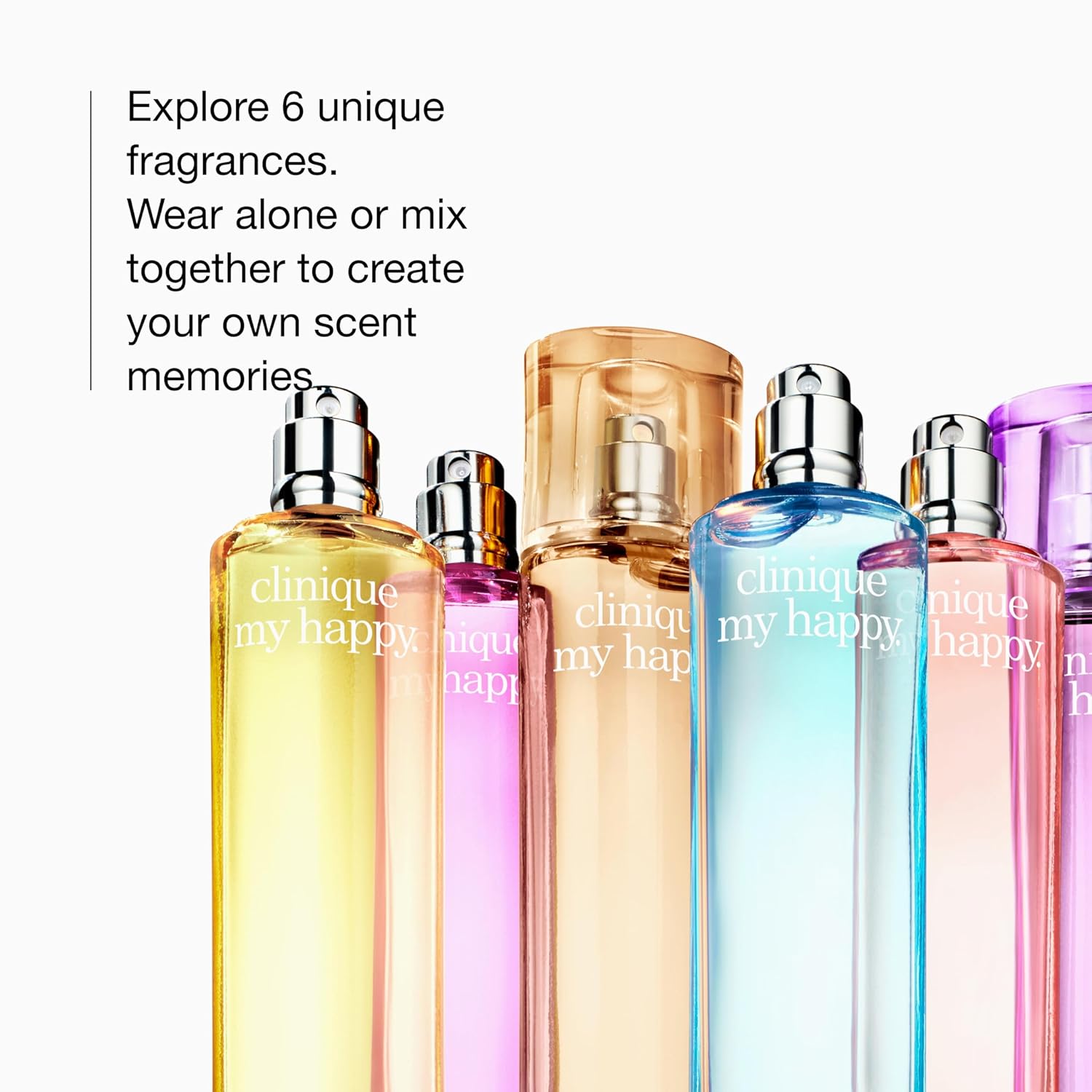 Clinique My Happy Fragrance Spray | Cocoa & Cashmere, Baby Bouquet, Cookies & Kisses, Indigo Mist, Lily of the Beach, Peony Picnic | Perfumes for Women