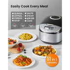 Comfee' Rice Cooker 12 Cups Cooked/6 Cups Uncooked, Portable Non-Stick Rice Maker, Japanese Rice Cooker With Fuzzy Logic Technology, 24-Hour Timer Delay, 11 Presets, Steamer, Fast Cooker, Grain Cooker, Black