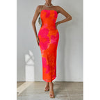 Prettygarden Women'S Summer Wedding Guest Dress Strapless Tube Top Maxi Bodycon Long Floral Mesh Beach Vacation Party Dresses