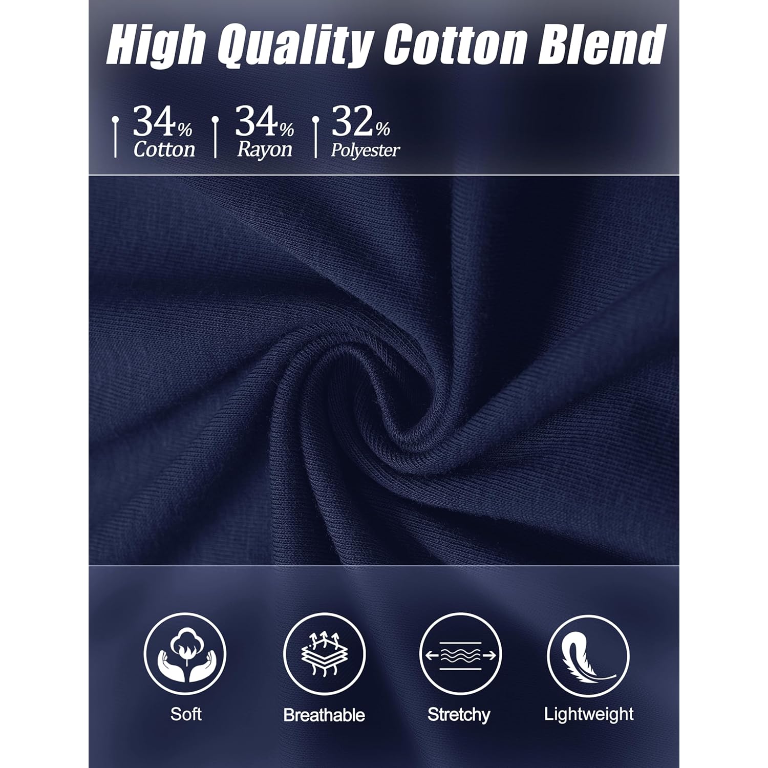 Polo Shirts for Women 3/4 Sleeve Tops Golf Tees 5-Button Collared Cotton Shirt Business Casual