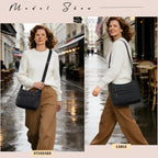VOLGANIK ROCK RFID Purses for Women Fabric Nylon Multi Pocket Crossbody Bag Ladies Travel Handbag