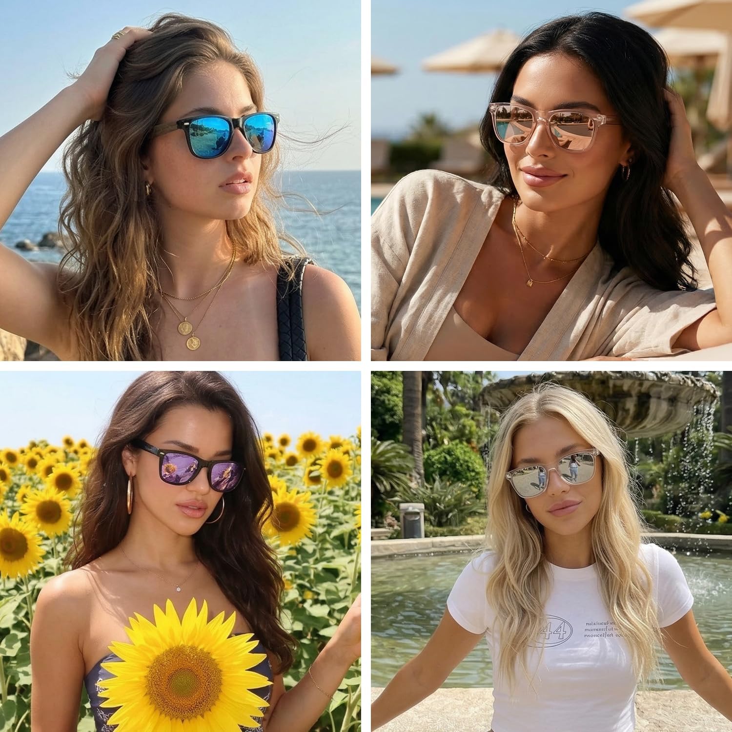 Myiaur Classic Sunglasses for Women Polarized Driving Anti-Glare UV Protection