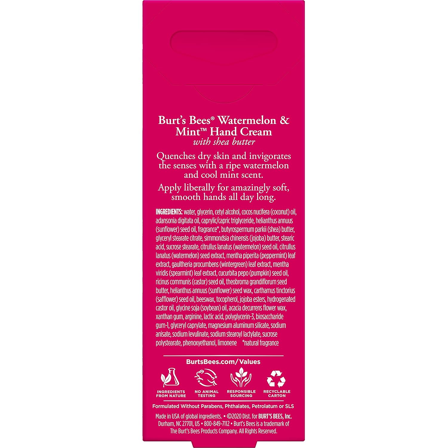 Burts Bees Watermelon & Mint Hand Cream, 1 OZ