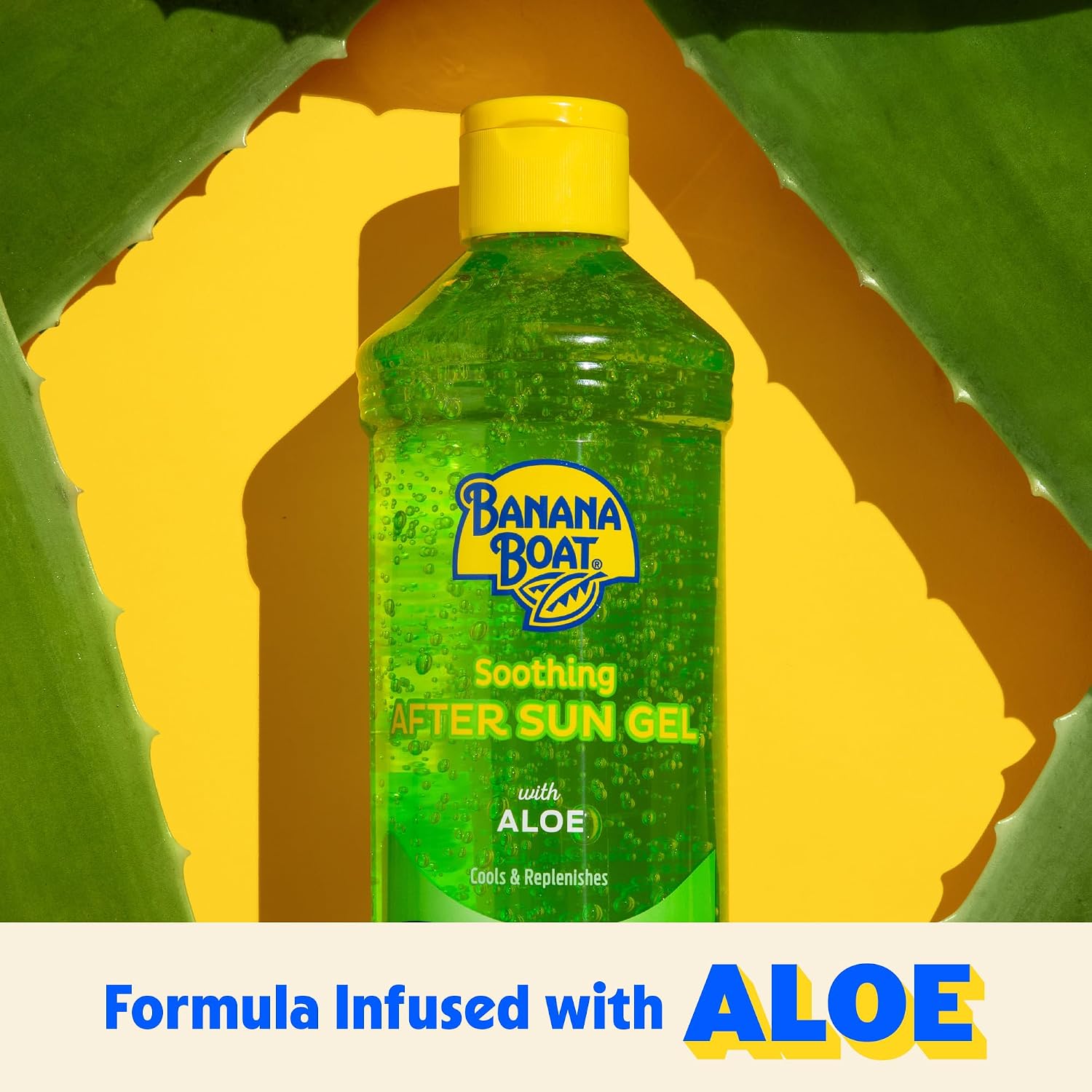 Banana Boat Soothing After Sun Gel With Aloe Twin Pack | Aloe Vera Gel, Sunburn Relief, After Sun Care, 16 Fl Oz Each