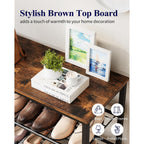 Kitsure Shoe Rack For Closet, Rustic Brown Shoe Organizer With Leveling Feet, Sturdy & Rust-Proof Shoe Storage For Entryway, Bedroom, Living Room, 29.5" X 11.4" X 24.8", Brown