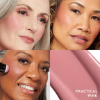 Laura Geller New York Serum Blush Tint, Lightweight Liquid Blush For Cheeks, Weightless Watercolor Sheer Finish, Practical Pink