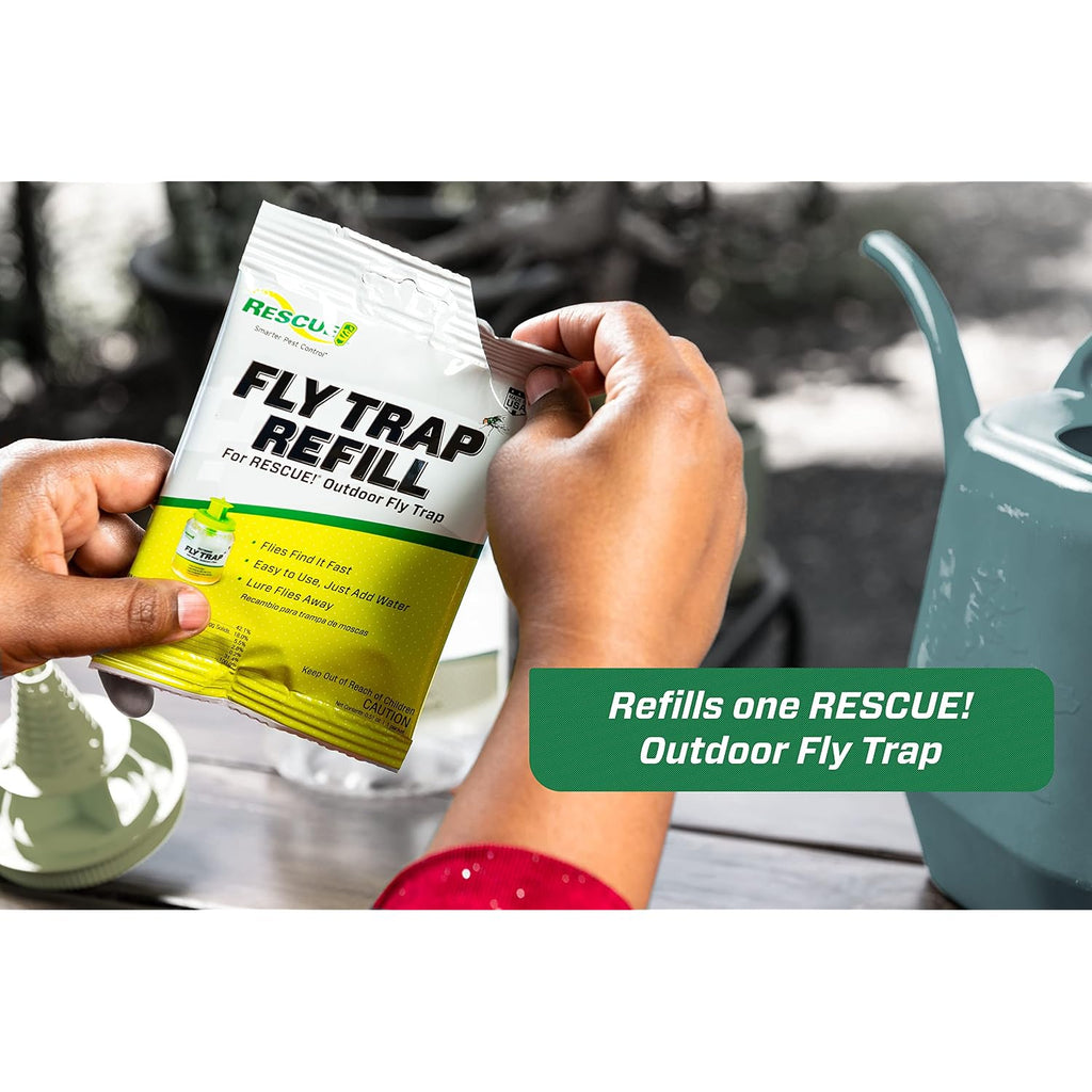 Rescue! Reusable Fly Trap Refill – Outdoor Use - 6 Pack