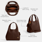 COACH Polished Pebble Leather Lana Shoulder Bag 23