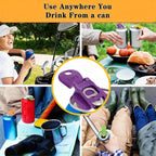 6Pcs Colorful Can Tab Openers & Leak-Proof Drink Covers – One-Hand Soda Can Opener And Reusable Protector Caps For Coke, Beer, Soda, And Aluminum Cans For Parties, Bbq, Camping & Travel(New Model)