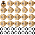 20 Pack Brass Misting Nozzles With 20Pc Brass Misting Nozzles O Ring,Heavy Duty Misting Nozzle 0.02" Orifice (0.5 Mm)10/24 Unc For Outdoor Cooling System Dust Control