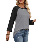 3/4 Length Sleeve Womens Tops Baseball Shirt Women Summer Outfits Women'S T-Shirts Tees Blouses