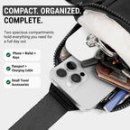 Travel Sling Bag For Men & Women - Small Water Resistant Crossbody Multipocket Chest Bag With Anti-Theft