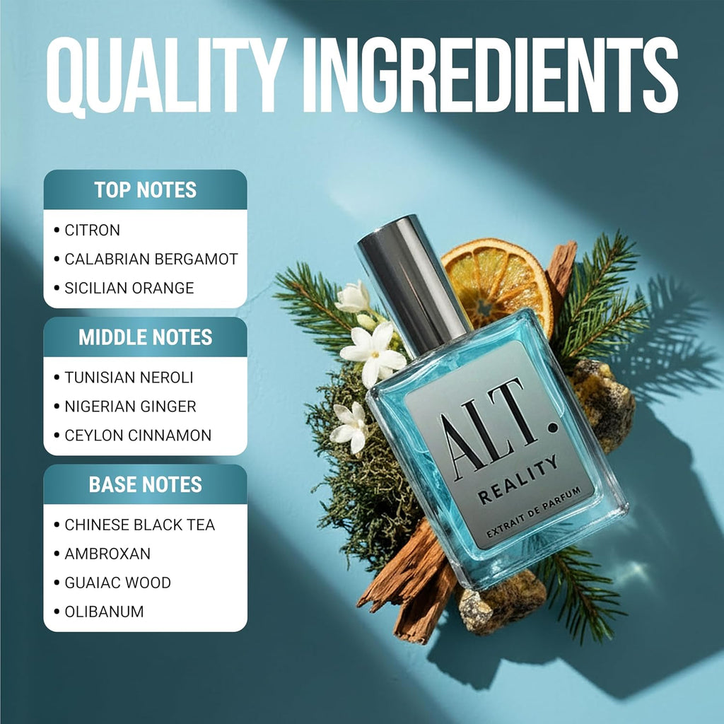 Alt. Fragrances Reality – Inspired By Imagin.Ation Perfume For Men, Extrait De Parfum, Long Lasting Citrus Ginger Fragrance, Fresh Spicy Scent, Travel Size Luxury Men'S Fragrances, 100Ml