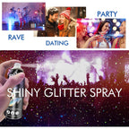 Body Glitter, Body Glitter Spray, Glitter Spray For Hair And Body, Long-Lasting And Quick-Drying Silver Glitter Hairspray Suitable For Stage, Festival Rave And Makeup Prom (2.11 Fl Oz)