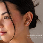 5 Pairs 14K Gold Plated Stud Earrings for Women, Hypoallergenic Earring Sets for Multiple Piercing, Premium Cubic Zirconia Studs Earrings for Women