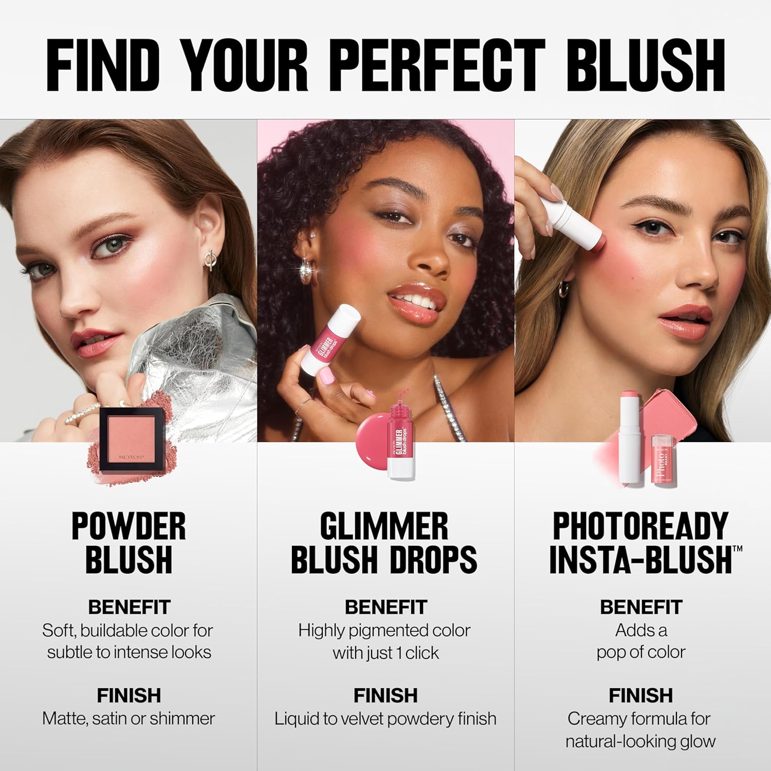 Revlon PhotoReady Insta-Blush Stick for Cheeks, Face Makeup with Cream to Powder Formula, High Impact Color, Moisturizing, Berry Kiss 320, 1.15 Oz