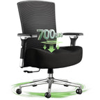 Big And Tall Office Chair 700Lbs With Ergonomic W Wide Thick Seat Cushion, Oversized Mesh Desk Chair With Adjustable Lumbar Support, Computer Chair With Upgraded 4D Armrests